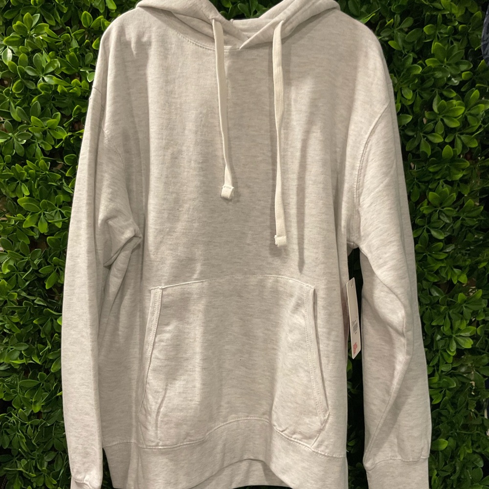 BNWT Fleece Factory Men's Ash Gray Core Hoodie Large